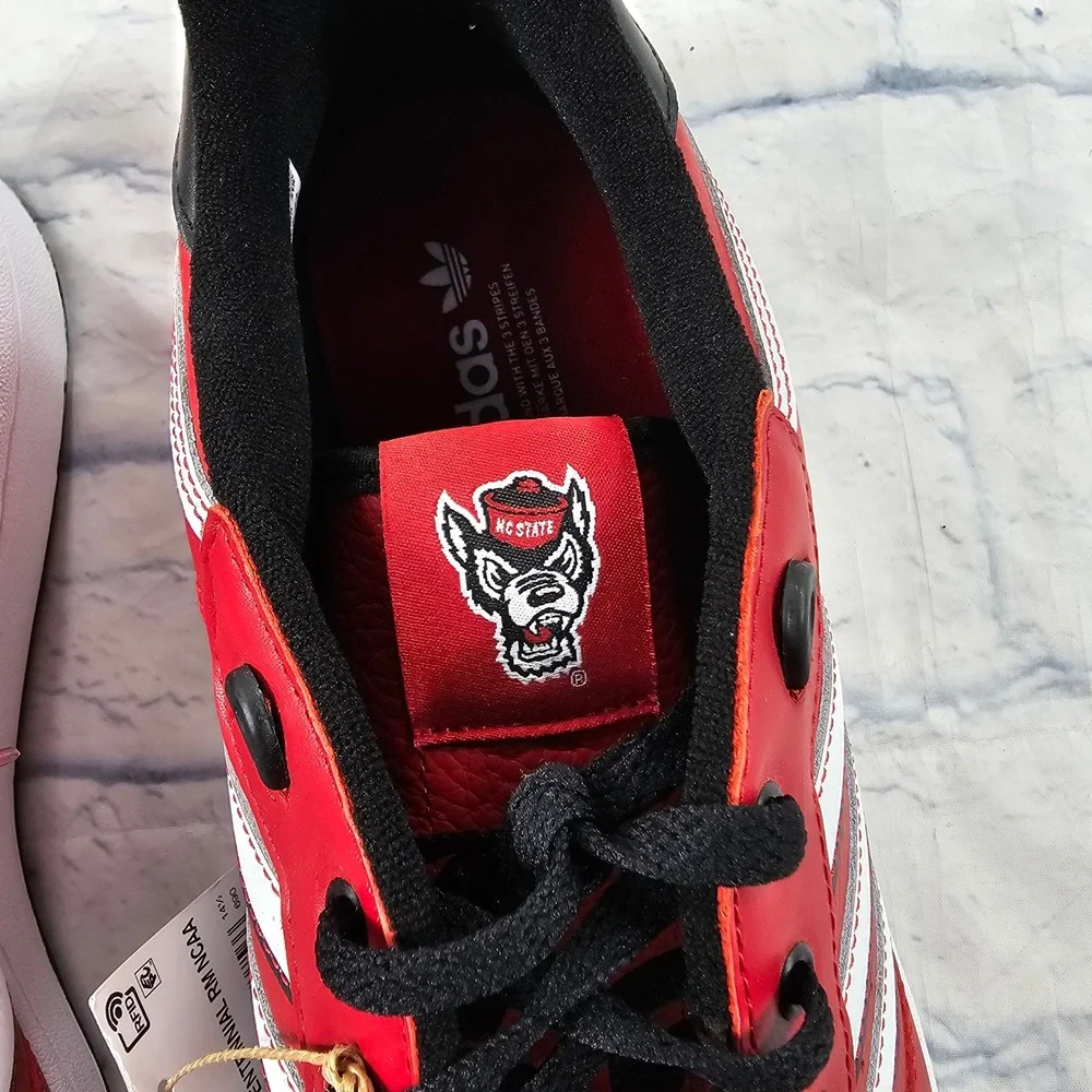 Adidas Centennial RM NCAA Mens 15 Red NC State Wolfpack Leather Sneakers ID0124